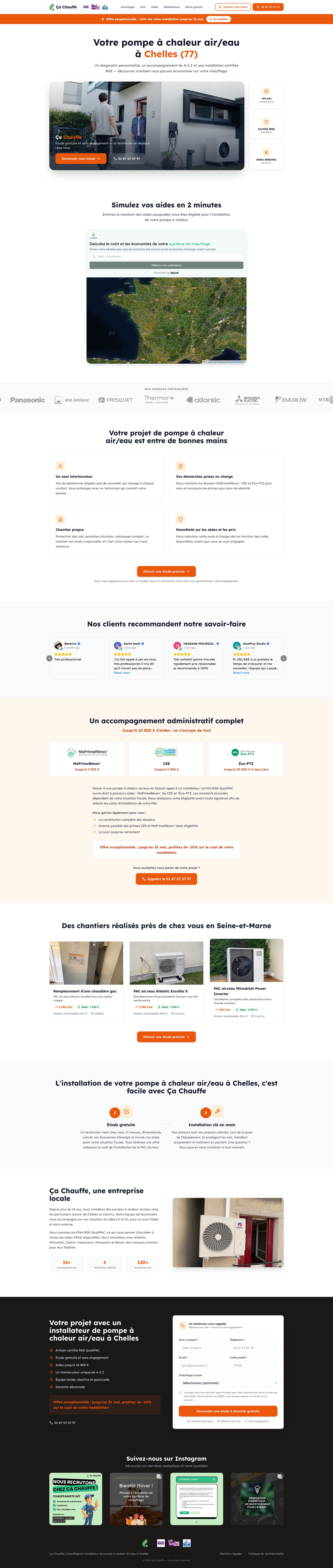 Page de conversion Ca Chauffe