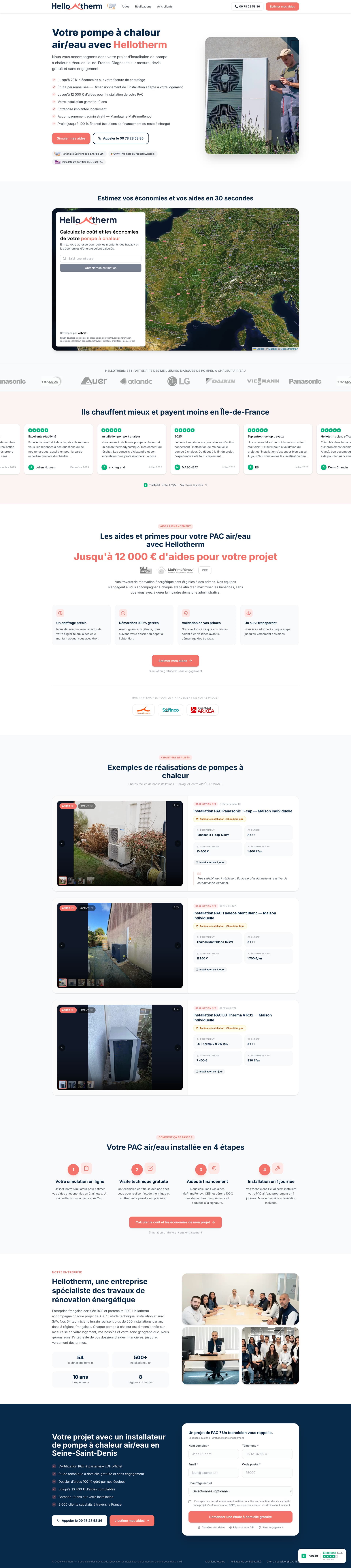 Page de conversion HelloTherm